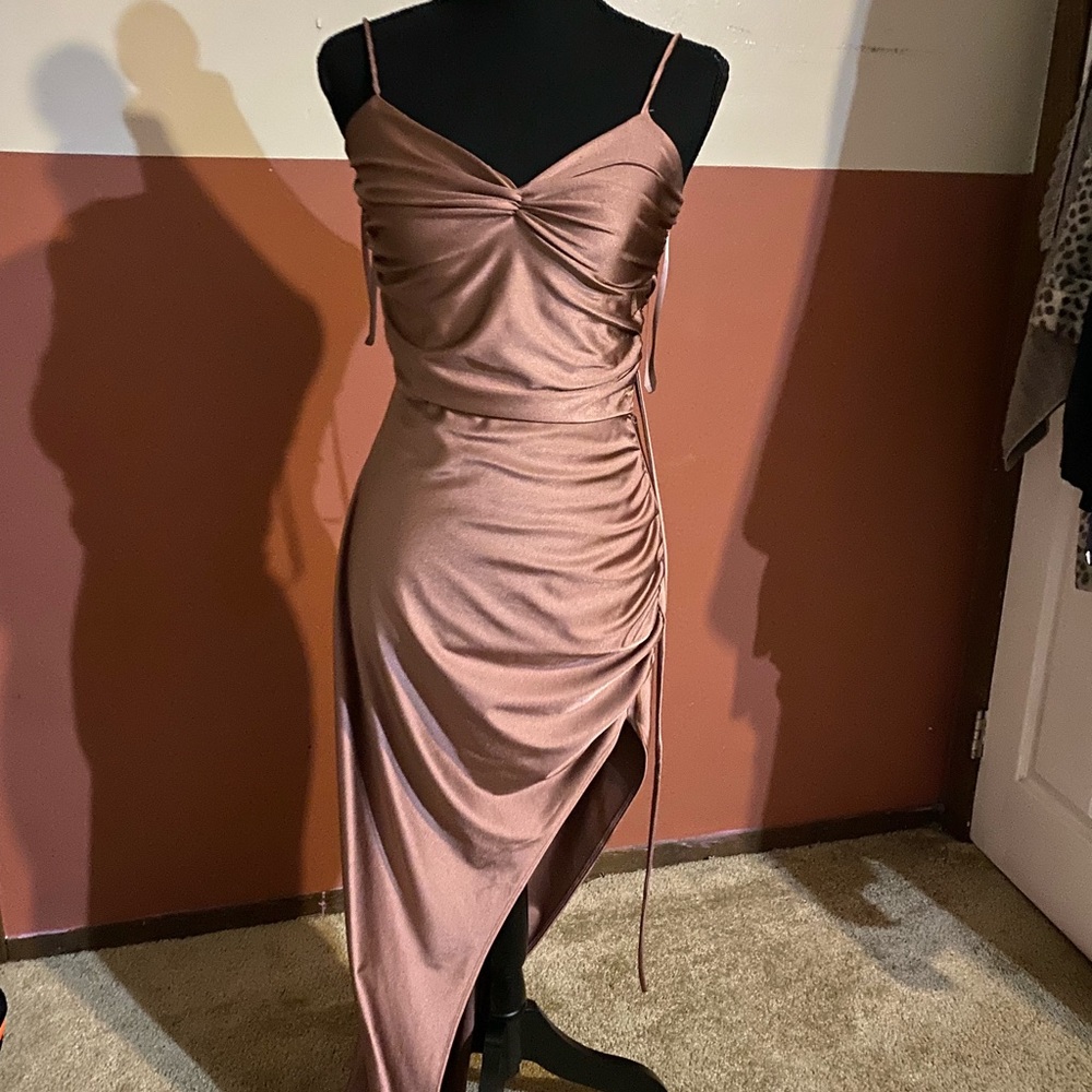 Semi custom satin gown